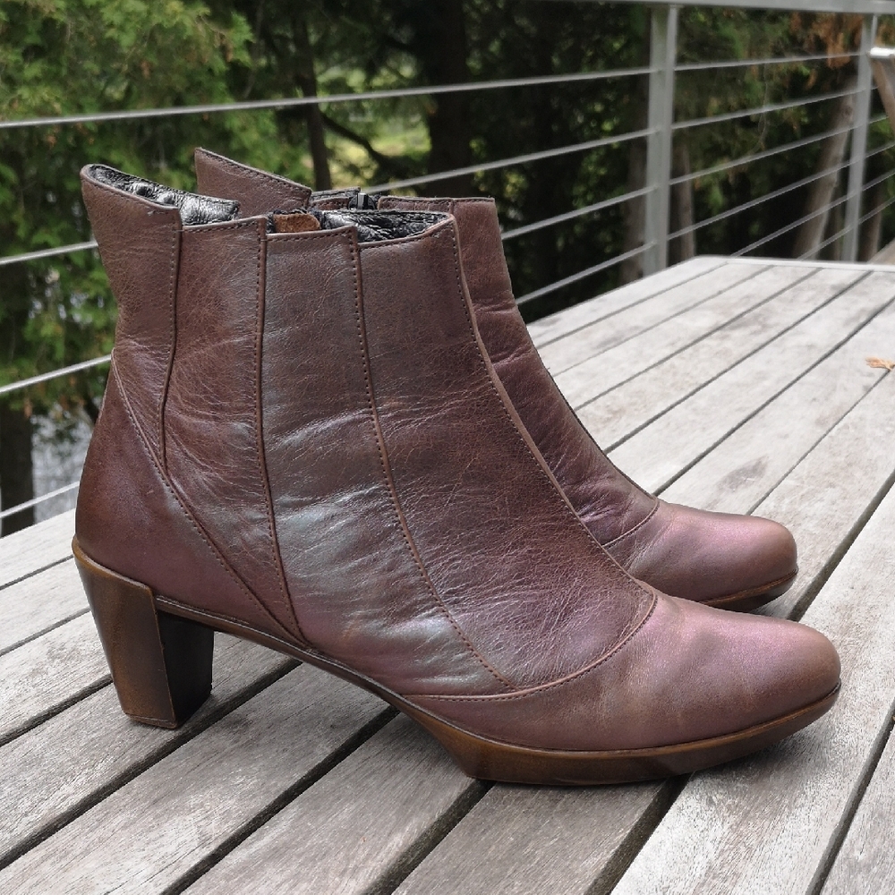 Naot iridescent ankle boots